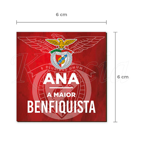 Íman Personalizado Quadrado Maior Benfiquista