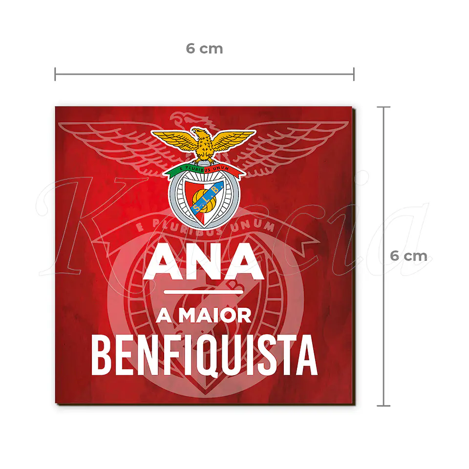 Íman Personalizado Quadrado Maior Benfiquista 2