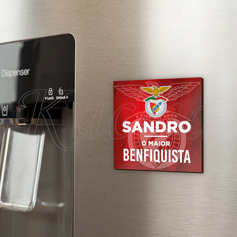 Íman Personalizado Quadrado Maior Benfiquista