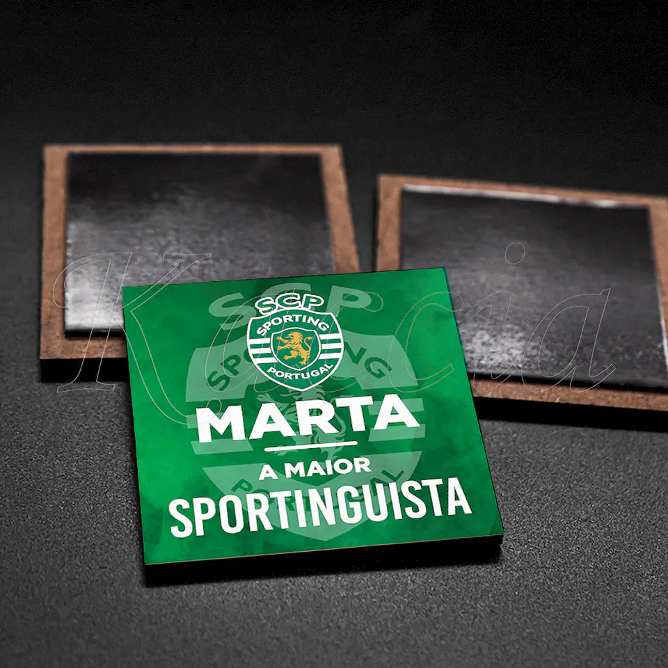 Íman Personalizado Quadrado Maior Sportinguista 3