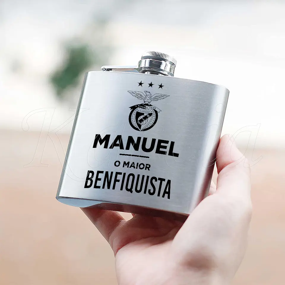 Garrafa de Bolso Personalizada Maior Benfiquista 3
