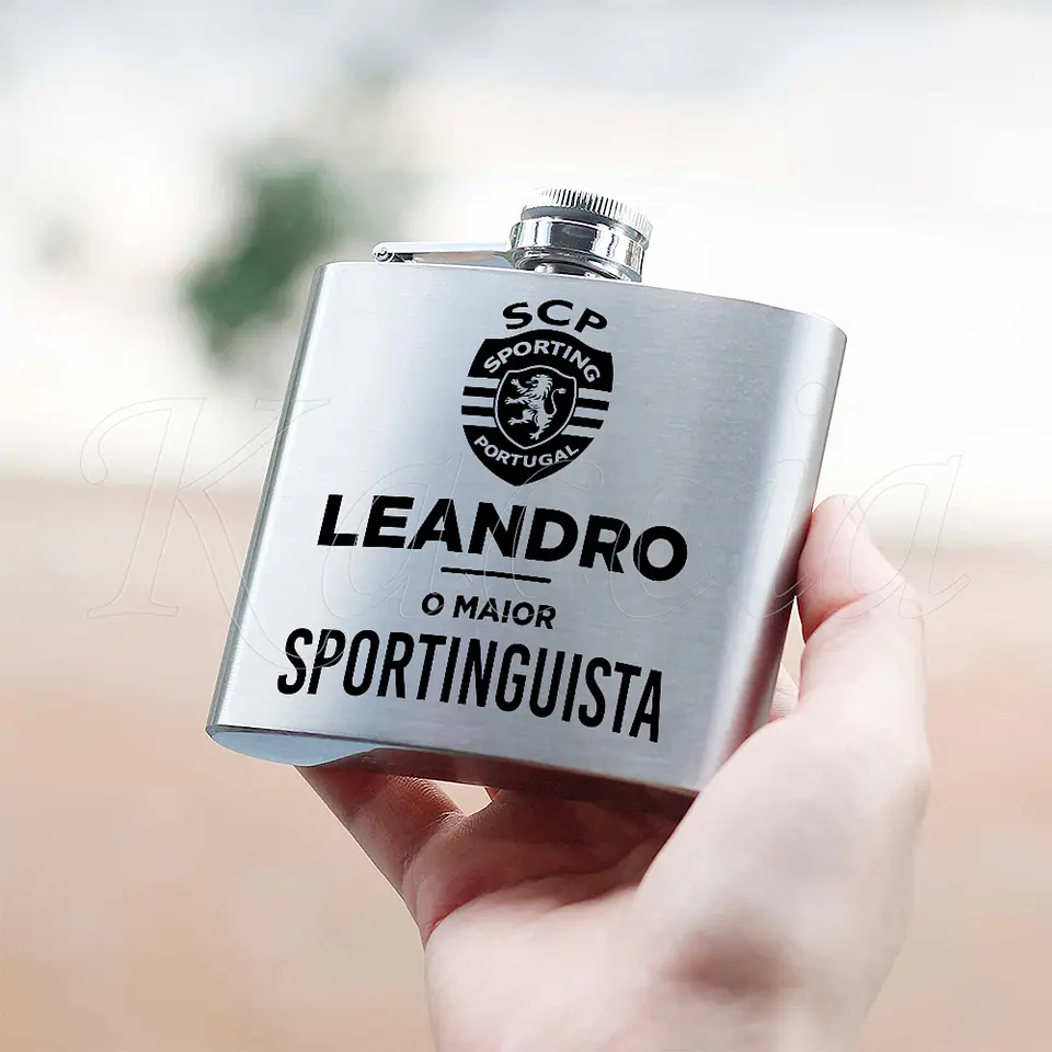 Garrafa de Bolso Personalizada Maior Sportinguista 3