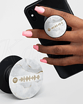 Pop Socket Spotify Personalizável Mármore Branco