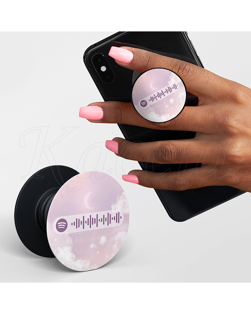 Pop Socket Spotify Personalizável Pink Sky