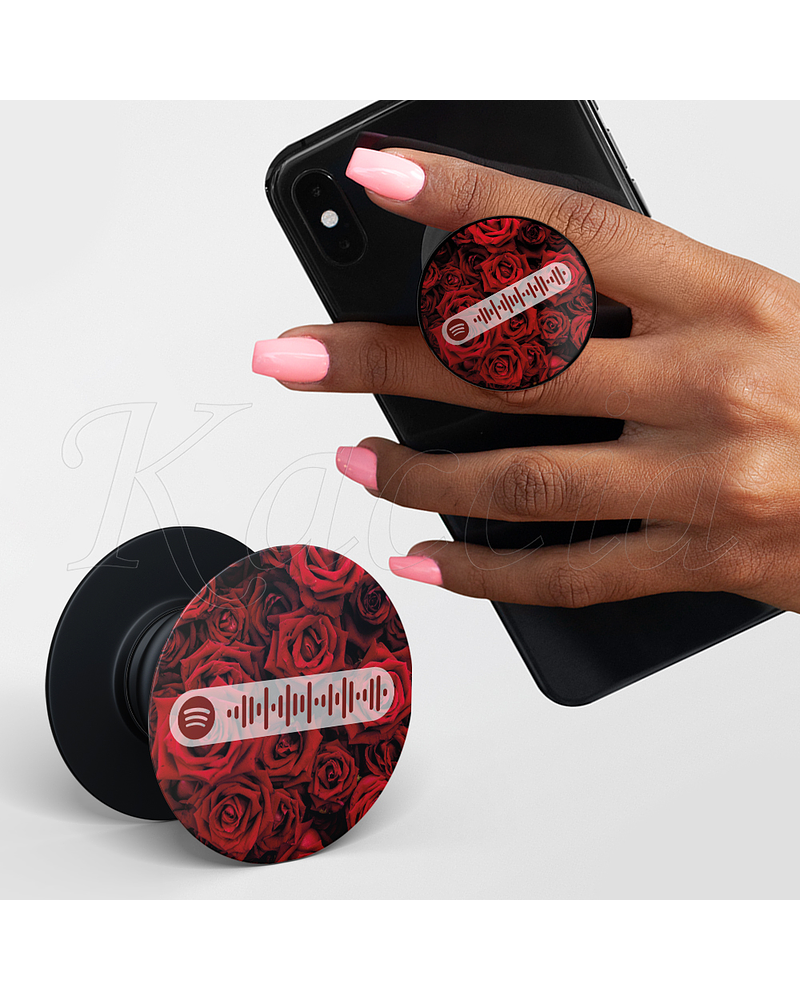 Pop Socket Spotify Personalizável Rosas