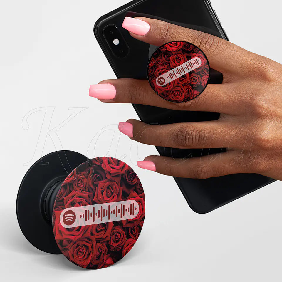 Pop Socket Personalizado Spotify Rosas 1