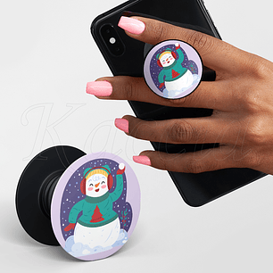 Pop Socket Boneco de Neve I