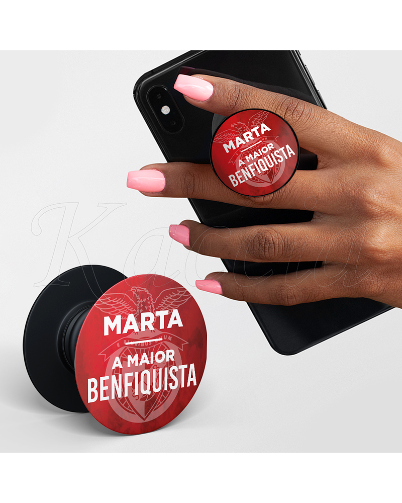 Pop Socket Personalizável S.L.B. Benfica com Nome