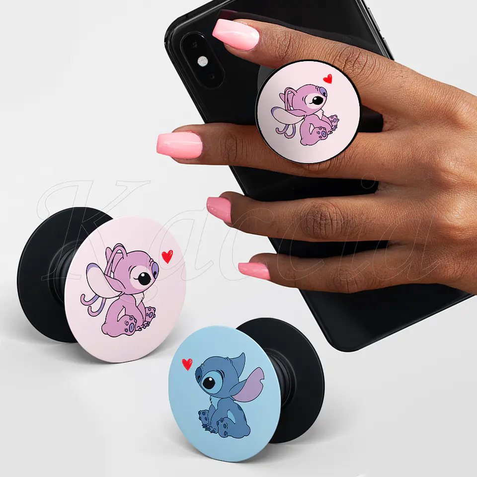 Conjunto de Pop Sockets Stitch & Ángel 1