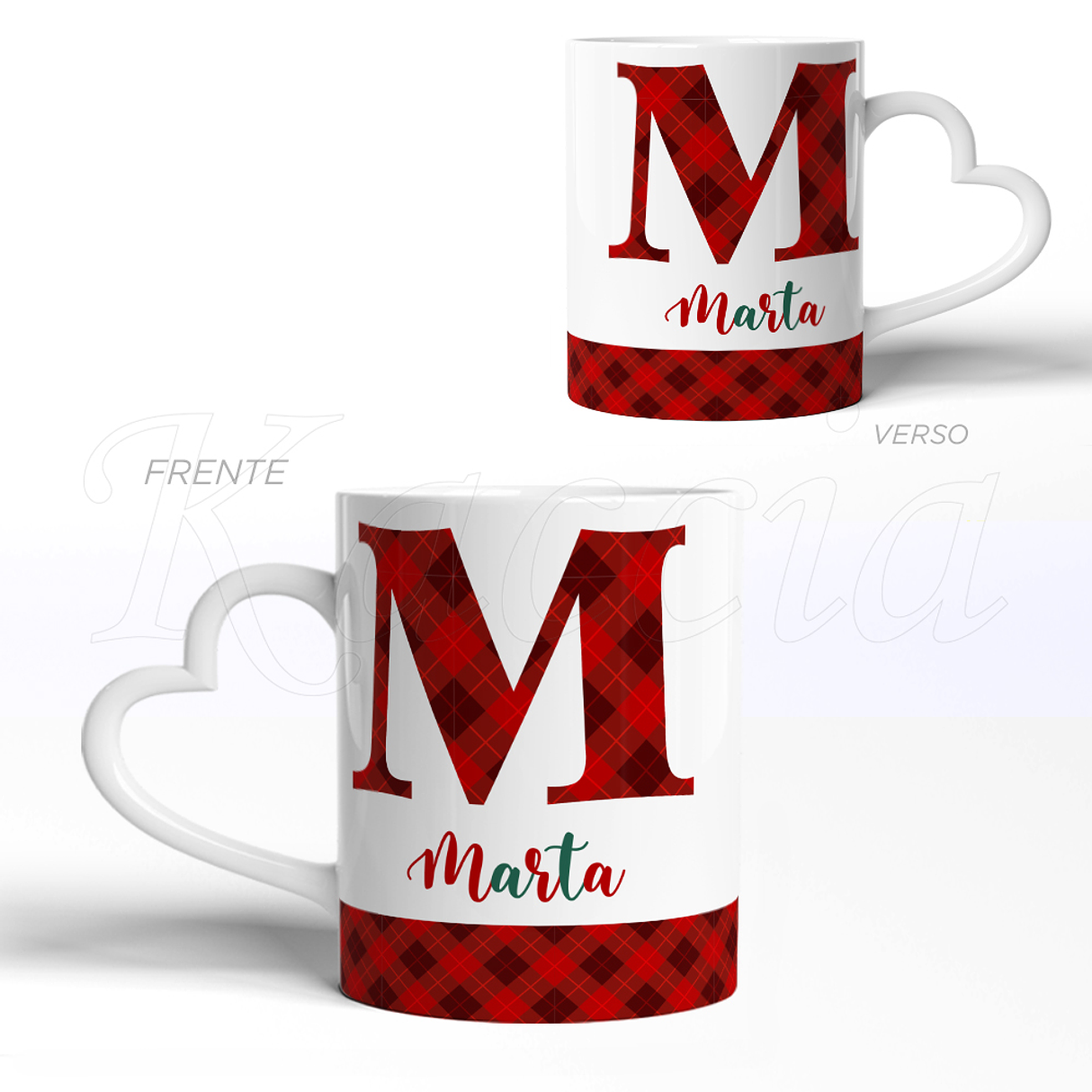 Caneca Personalizada Inicial e Nome Natal 3