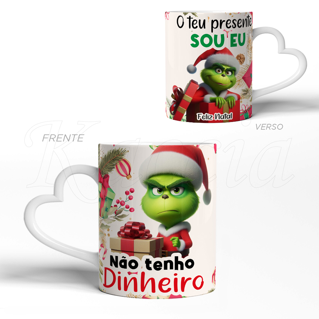 Caneca Natal Grinch Presente Sou Eu 3