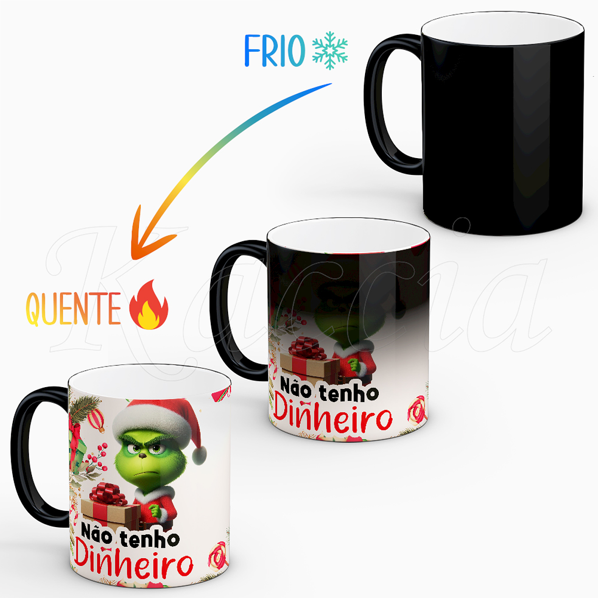 Caneca Natal Grinch Presente Sou Eu 2