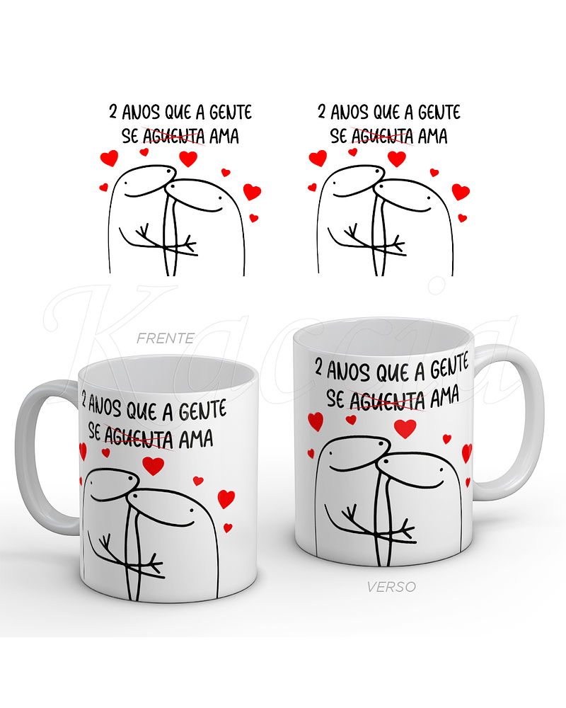 Caneca Personalizável Se Aguenta Ama Flork