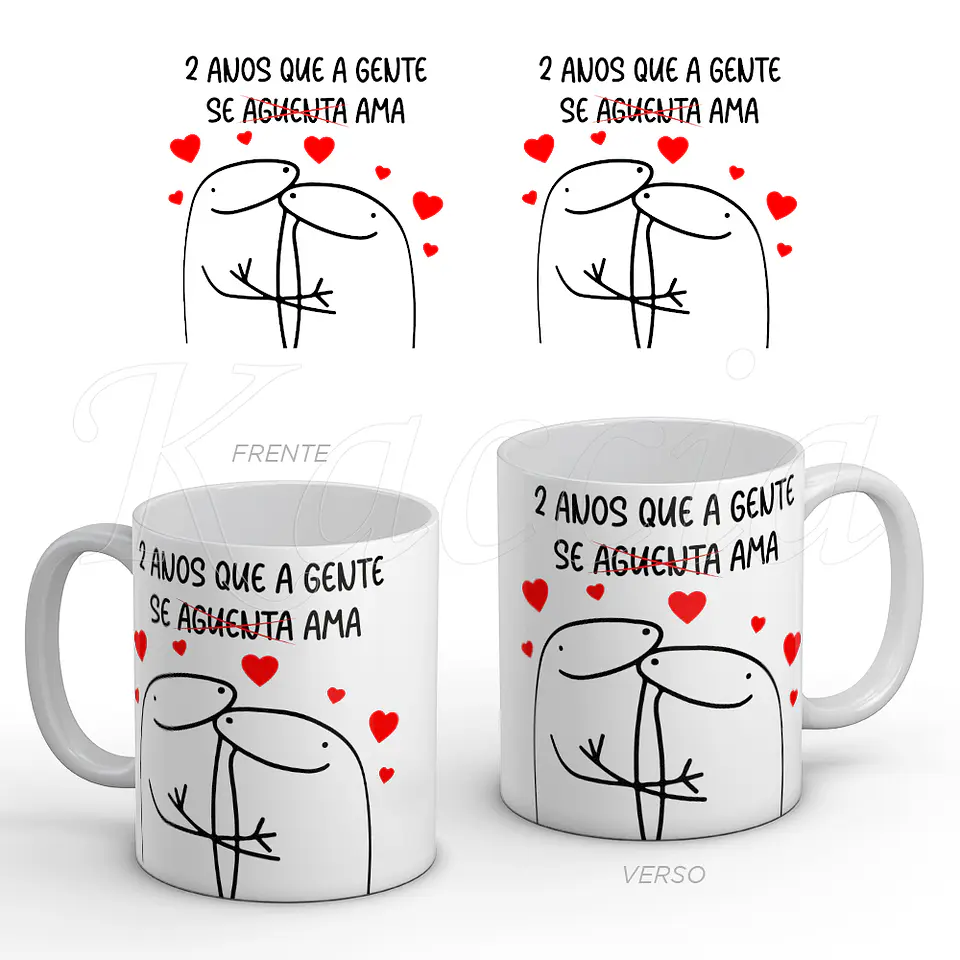 Caneca Personalizada Se Aguenta Ama Flork 1