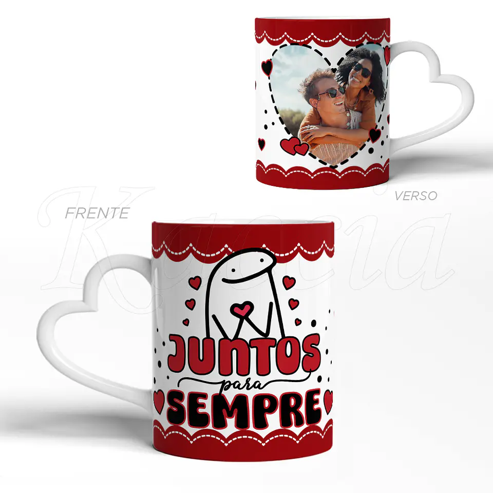 Caneca Personalizada Juntos Para Sempre com Foto Flork 3