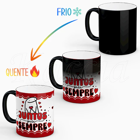 Caneca Personalizada Juntos Para Sempre com Foto Flork