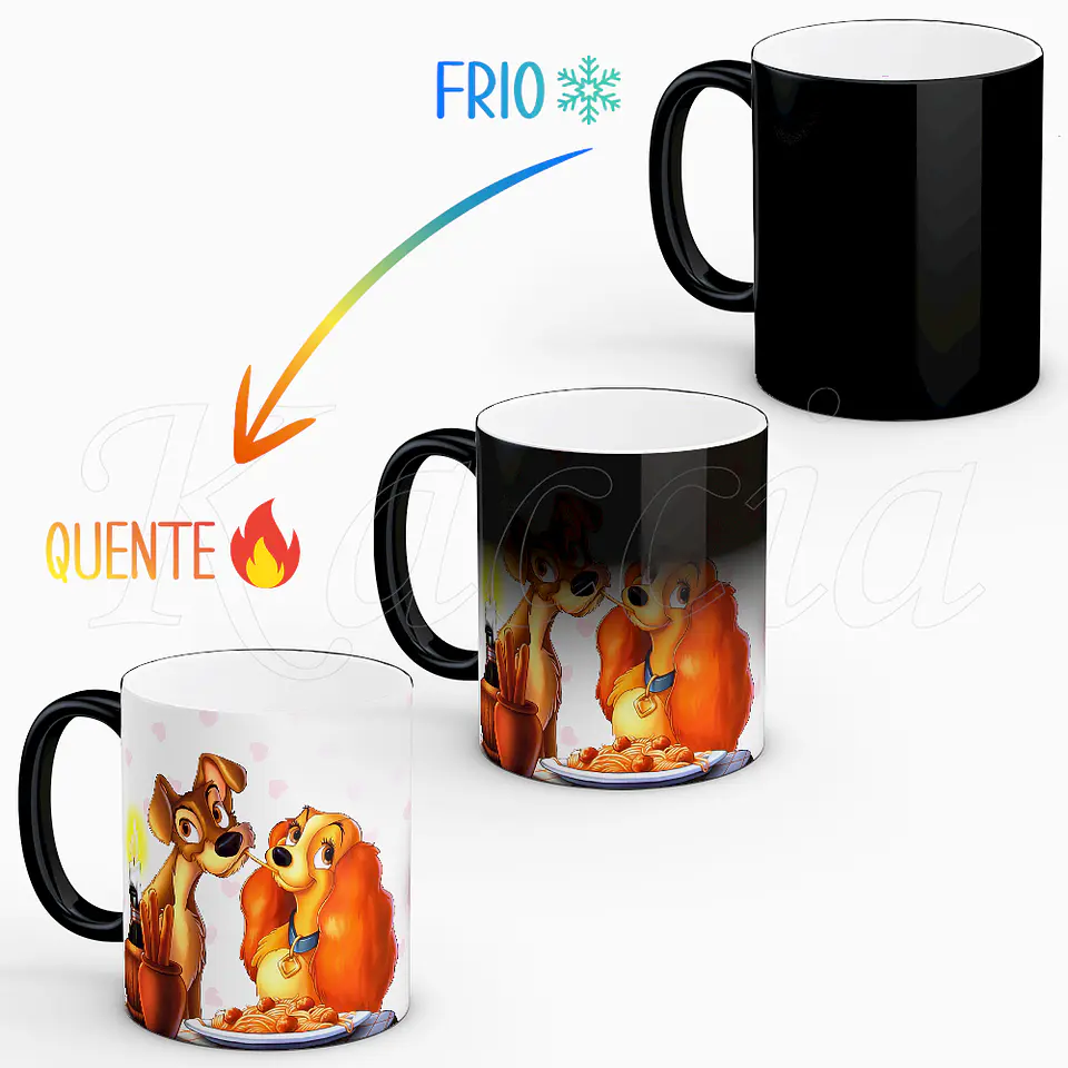 Caneca Personalizada Dama & Vagabundo com Nomes 2