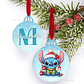 Bola de Natal Personalizável Stitch com Nome Blue - Thumbnail 1