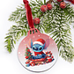 Bola de Natal Personalizável Stitch com Nome Red - Thumbnail 2