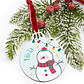 Bola de Natal Personalizável Boneco de Neve com Nome - Thumbnail 2