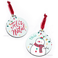 Bola de Natal Personalizável Boneco de Neve com Nome - Thumbnail 3