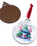 Bola de Natal Personalizável com Nome Stitch