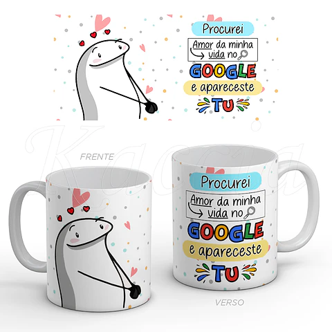 Caneca Amor da Minha Vida Google Flork