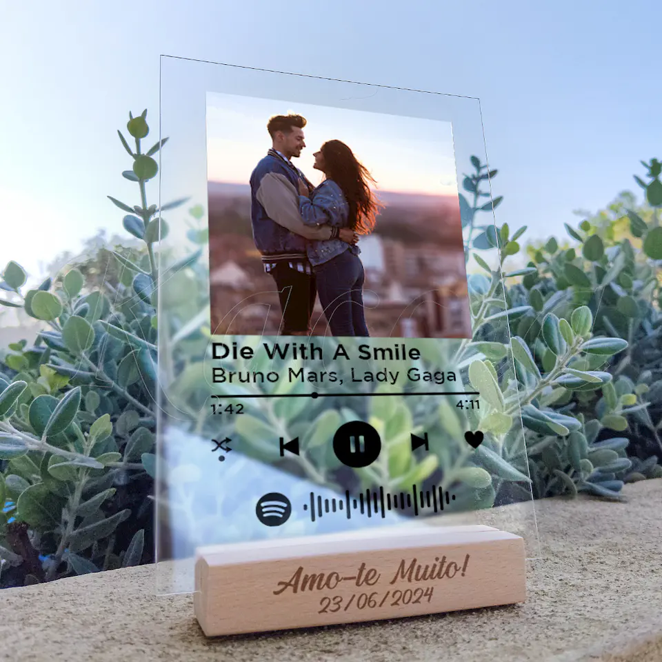 Placa Spotify Personalizada com Foto 3
