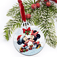Bola de Natal Personalizável Mickey & Minnie com Nomes - Thumbnail 2