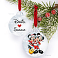 Bola de Natal Personalizável Mickey & Minnie com Nomes - Thumbnail 1