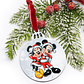 Bola de Natal Personalizável Mickey & Minnie com Nomes - Thumbnail 2