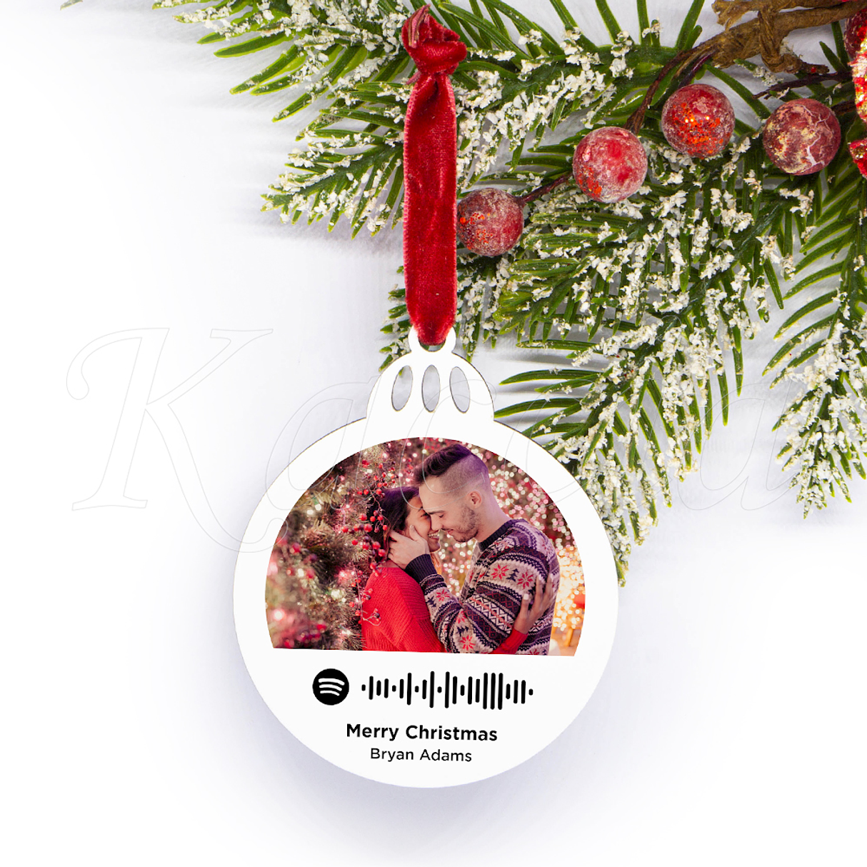Bola de Natal Personalizável Spotify com Fotos Simply 1