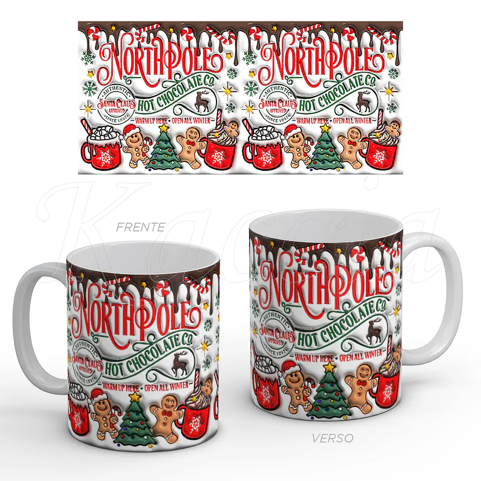 Caneca Natal North Pole Hot Chocolate 1