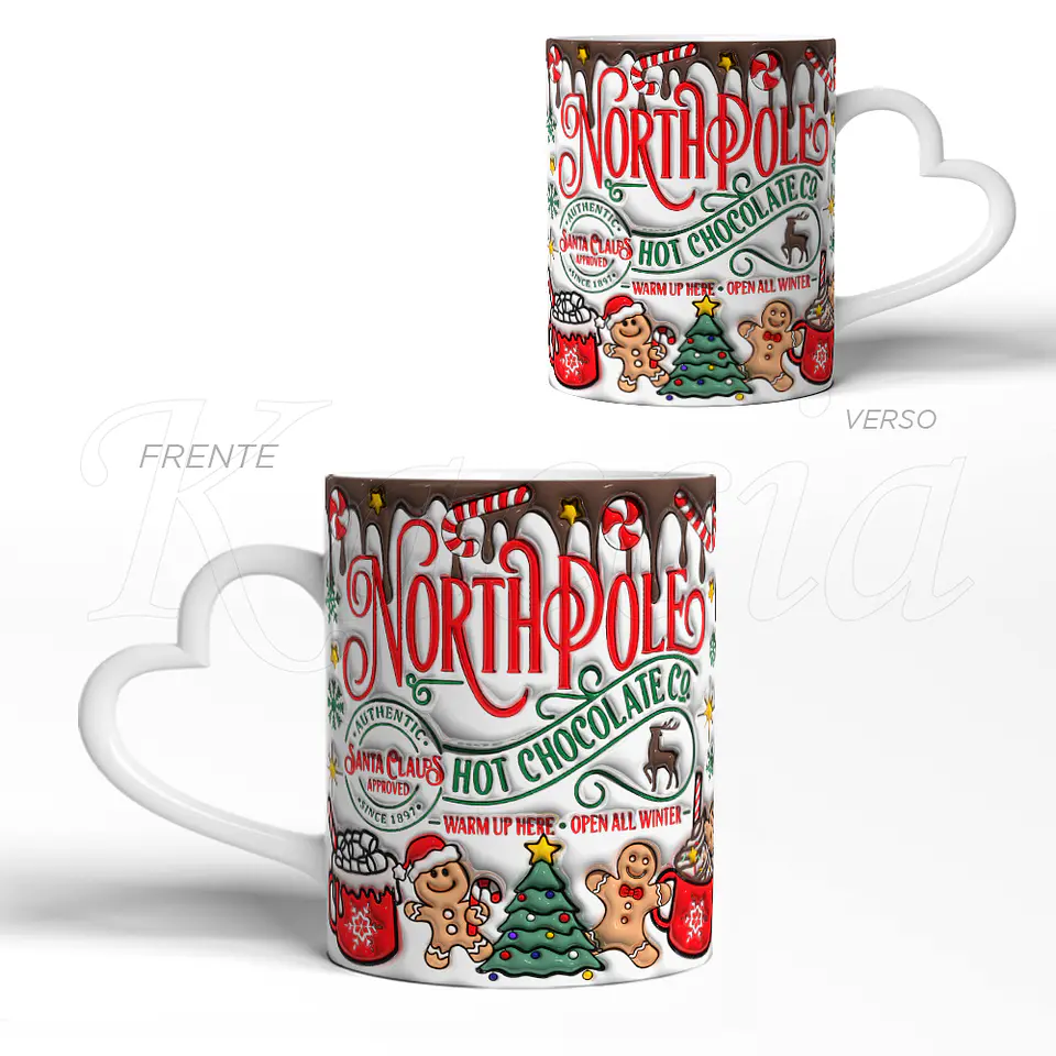 Caneca Natal North Pole Hot Chocolate 3