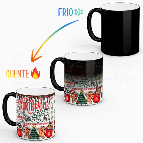 Caneca Natal North Pole Hot Chocolate