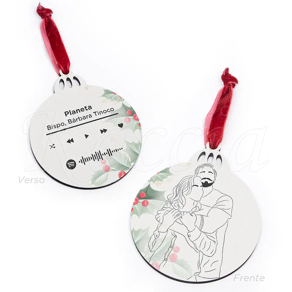 Bola de Natal Personalizável Spotify com Ilustração 4