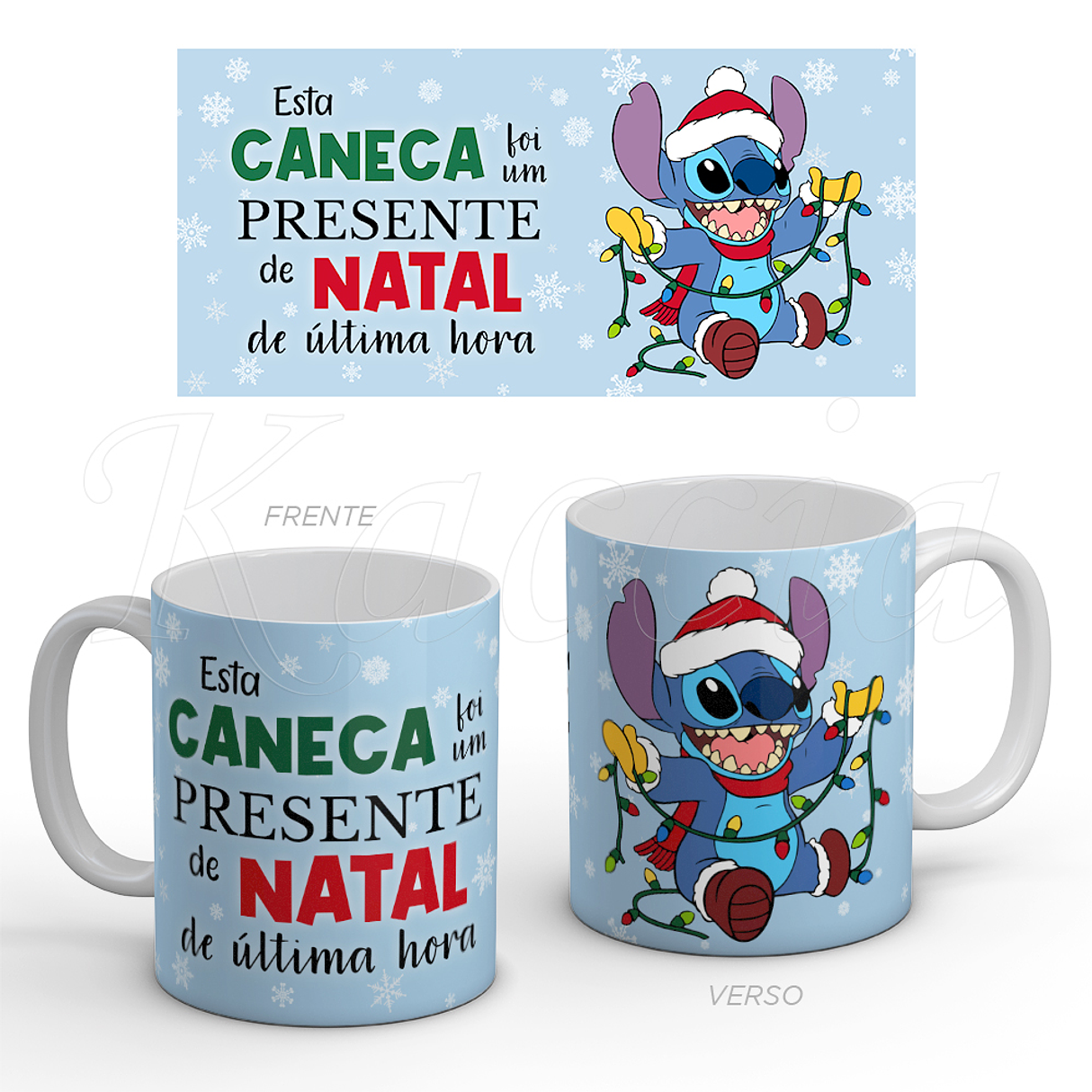 Conjunto Caneca + Meias Stitch Presente de Natal de Última Hora 3