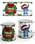 Conjunto Caneca + Meias Stitch Feliz Natal