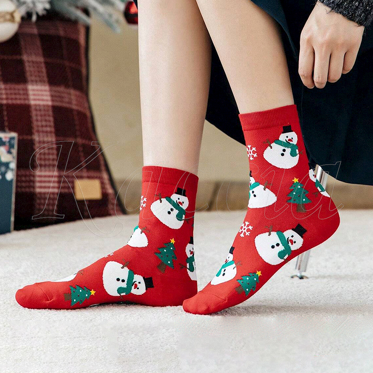 Meias de Natal Boneco de Neve 2