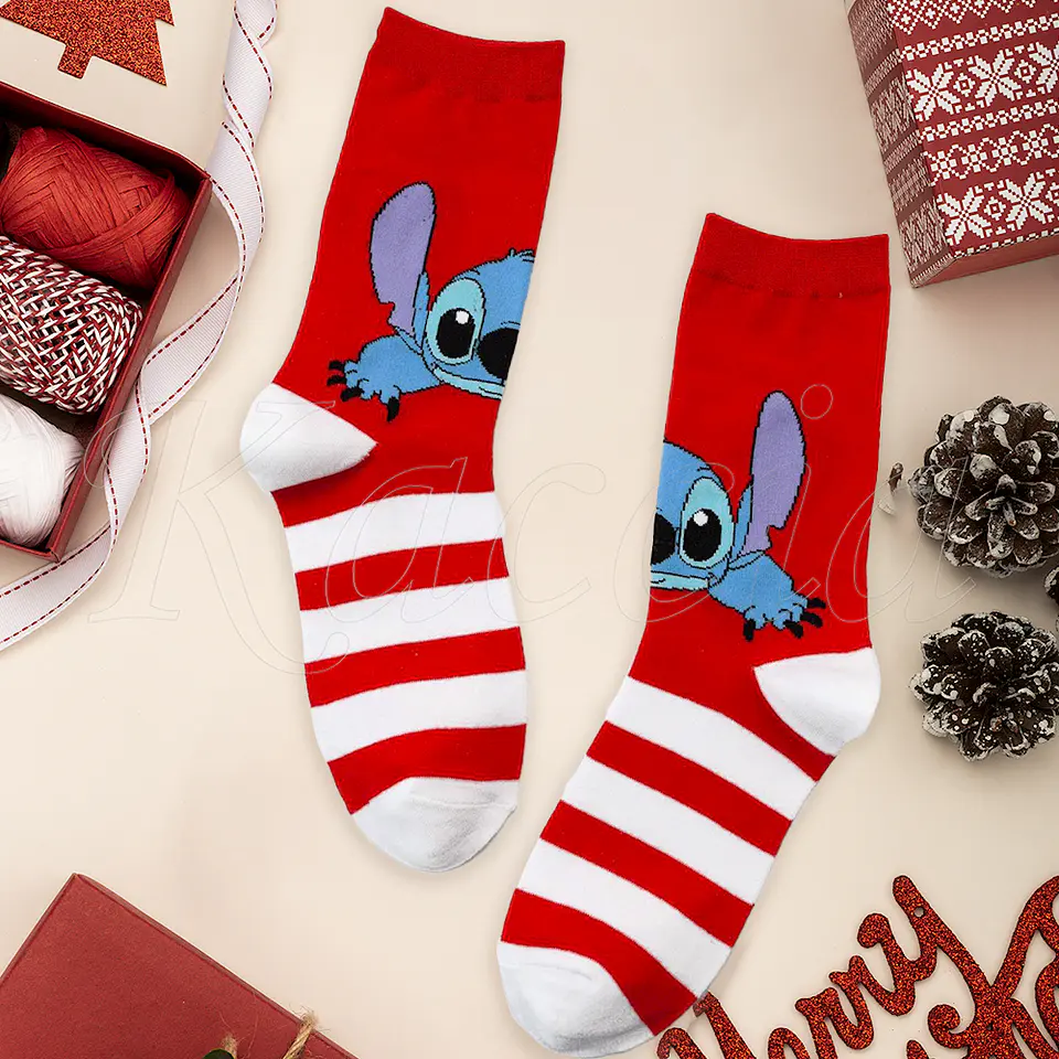 Conjunto Caneca + Meias Stitch Natal Red 4