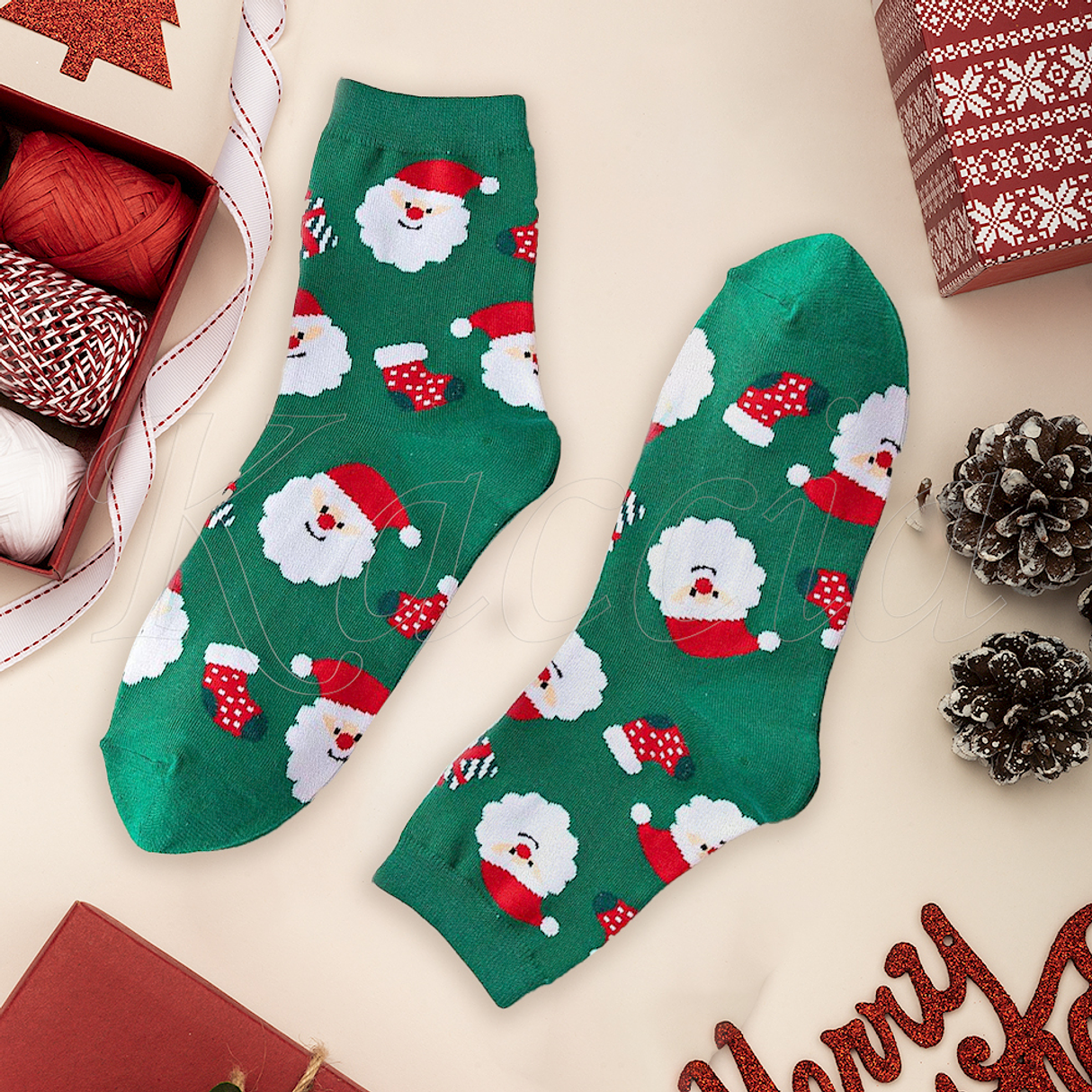 Conjunto Caneca + Meias Feliz Natal com Foto 5