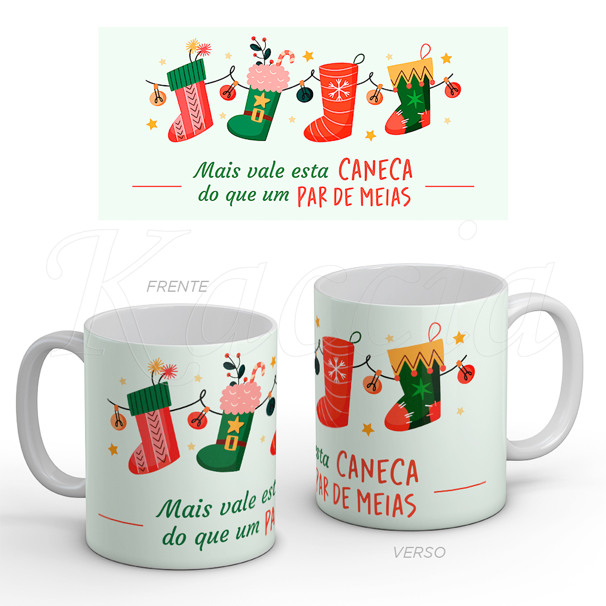 Conjunto Caneca + Meias Natal Melhor do que um Par de Meias 4