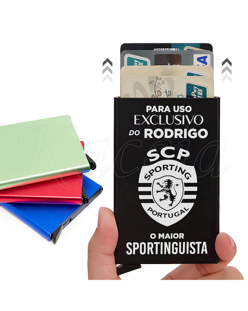 Porta-Cartões Personalizável Maior Sportinguista