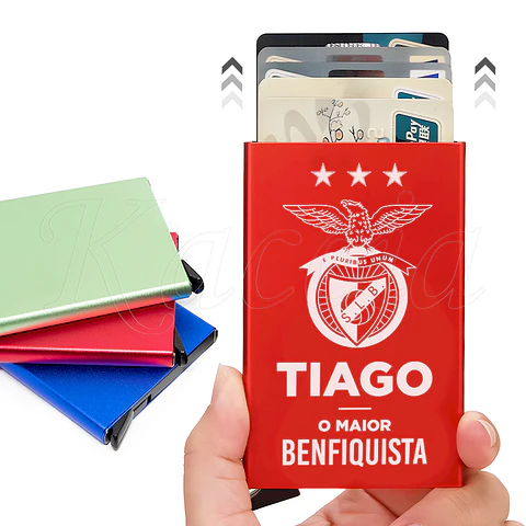 Porta-Cartões Personalizado Maior Benfiquista com Nome