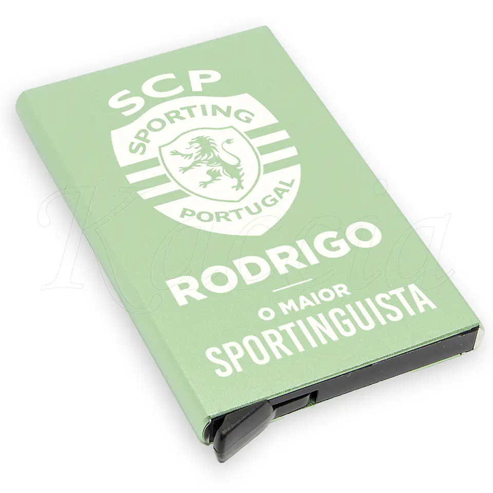 Porta-Cartões Personalizado Maior Sportinguista com Nome 4