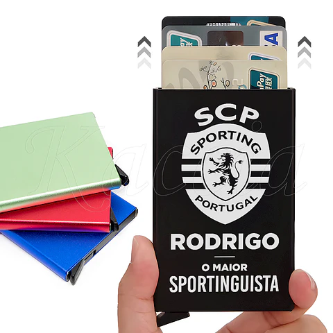 Porta-Cartões Personalizado Maior Sportinguista com Nome