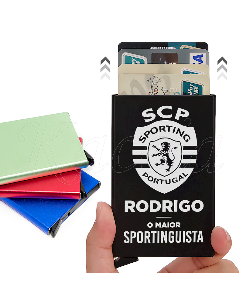 Porta-Cartões Personalizável Maior Sportinguista com Nome