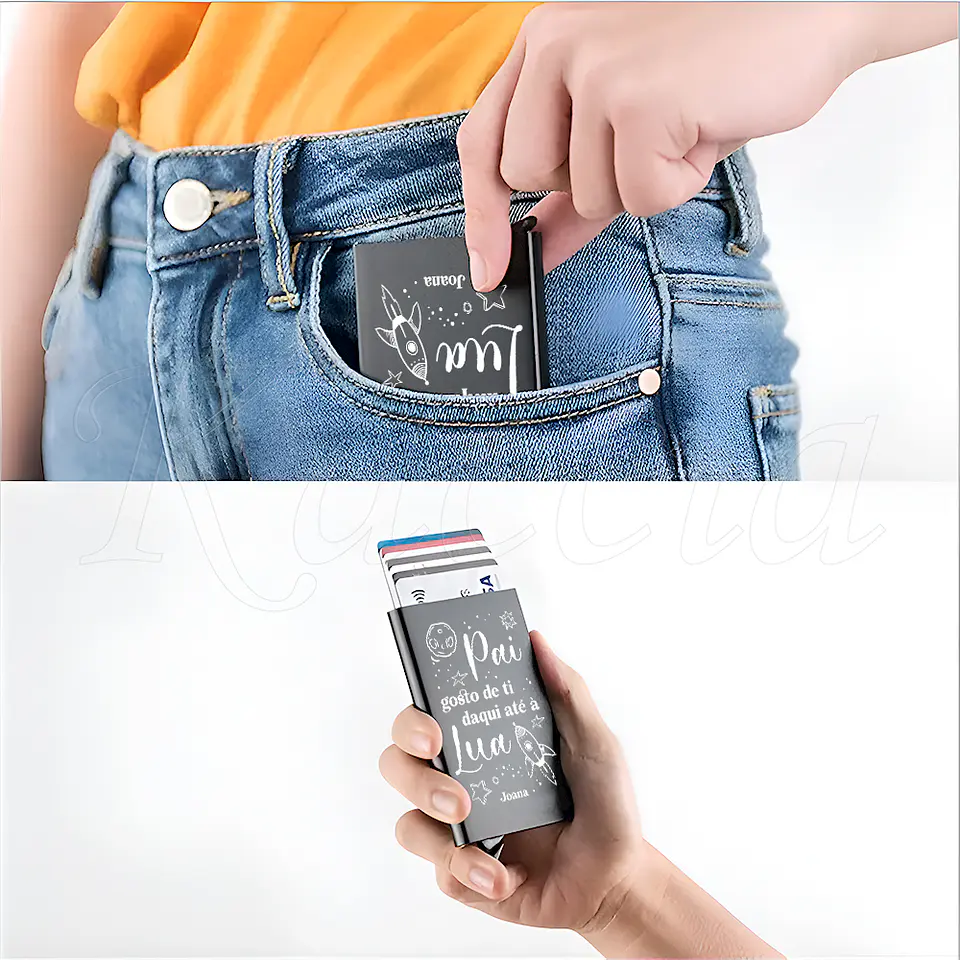 Porta-Cartões Personalizado Gosto de Ti Até a Lua 6