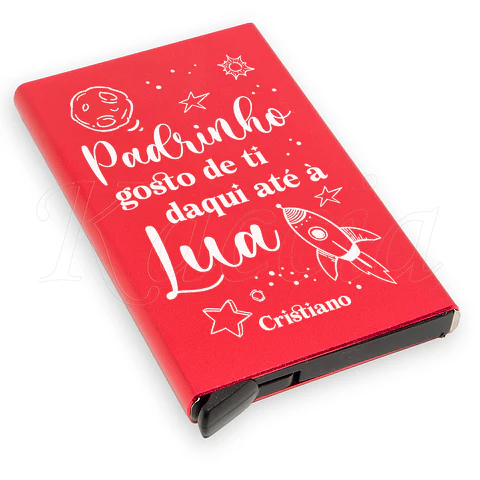 Porta-Cartões Personalizado Gosto de Ti Até a Lua
