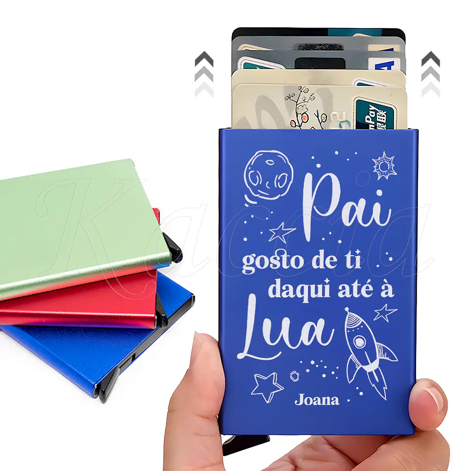 Porta-Cartões Personalizado Gosto de Ti Até a Lua 1